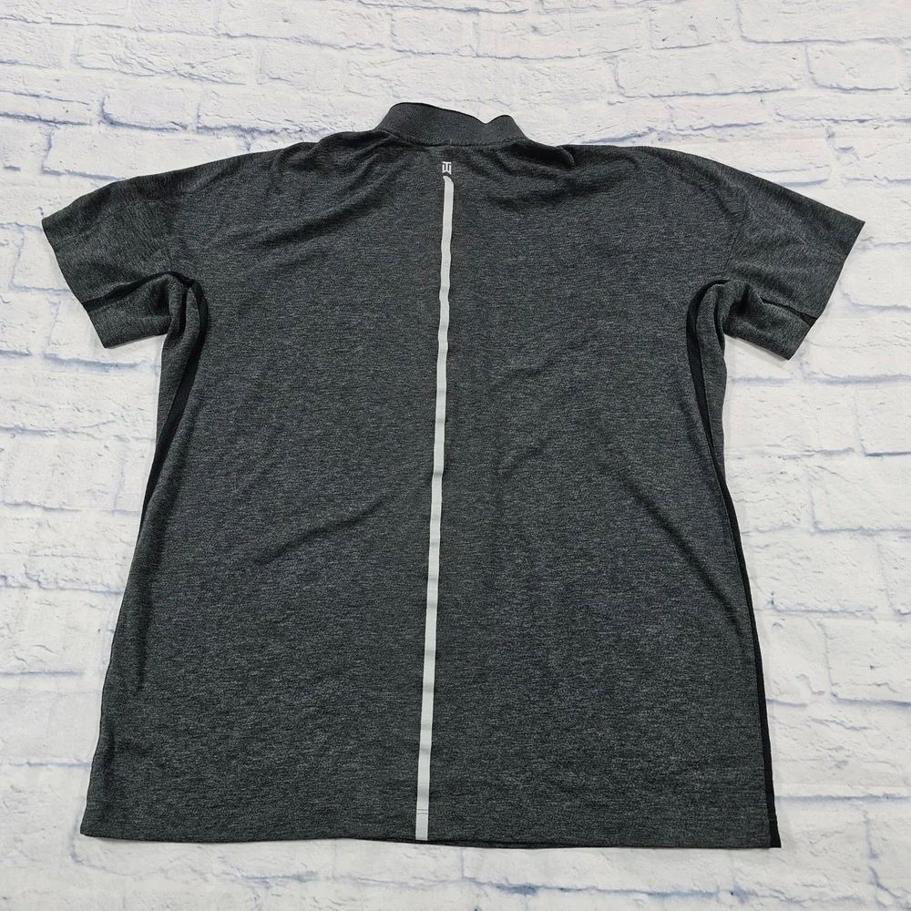 Nike Polo Shirt MEN M Gray Whistling Straits Dri-FIT Woods Collection 726187-032